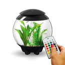 biOrb Halo 15L / 4 Gallon All-in-One Acrylic Aquarium Kit with Multicolor Light Black