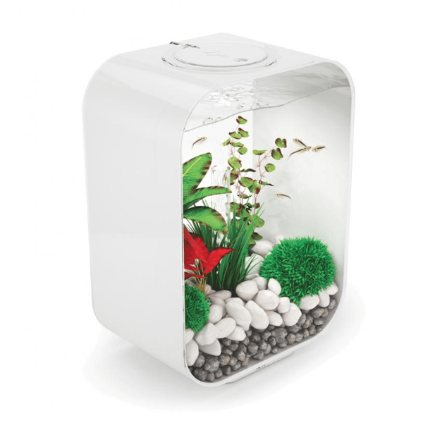 biOrb Life 15L / 4 Gallon All-in-One Acrylic Aquarium Kit with LED Lights White
