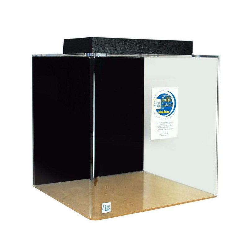 Clear for Life 60 Gallon Cube UniQuarium 3-in-1 Fresh or Saltwater Acrylic Aquarium Black