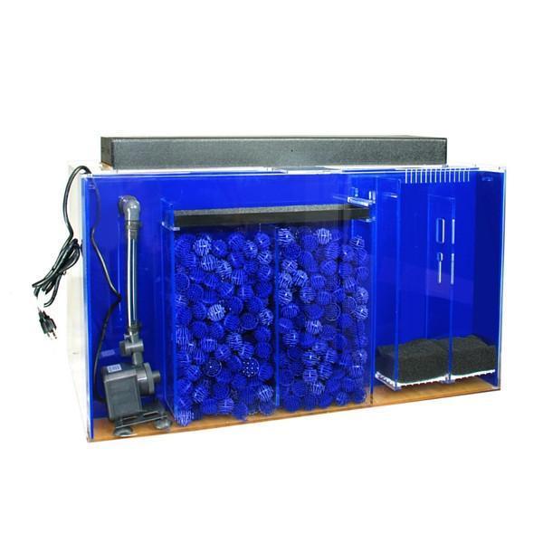 Clear For Life UniQuarium Bow-Front 3-in-1 Fresh or Saltwater Acrylic Aquarium 50 Gallons - 36"L x 18"W x 20"H / Sapphire Blue