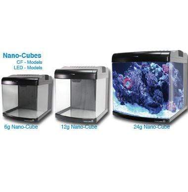 JBJ 12 Gallon Nano Cube - Fresh or Saltwater Glass Aquarium (MT-408-LED)