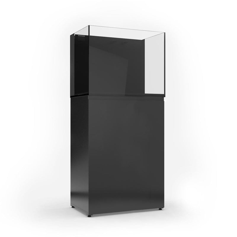 JBJ Rimless Flat Panel 25 Gallon Glass Aquarium with Stand & Cabinet Black
